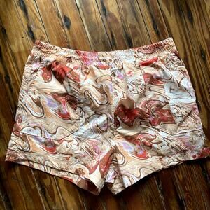 NWT Alpine Orange Marbled Outdoor Shorts size Large Women